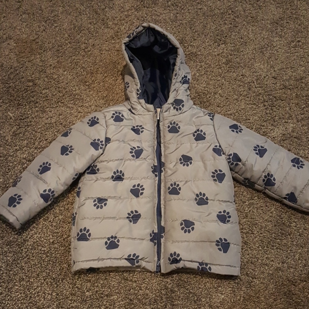 Gymboree  Boys Warm Puff Jacket with Paw Prints